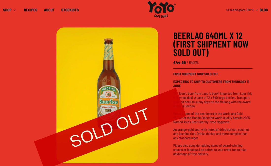We Sold Out of Beerlao in 48 Hours and We're Blown Away